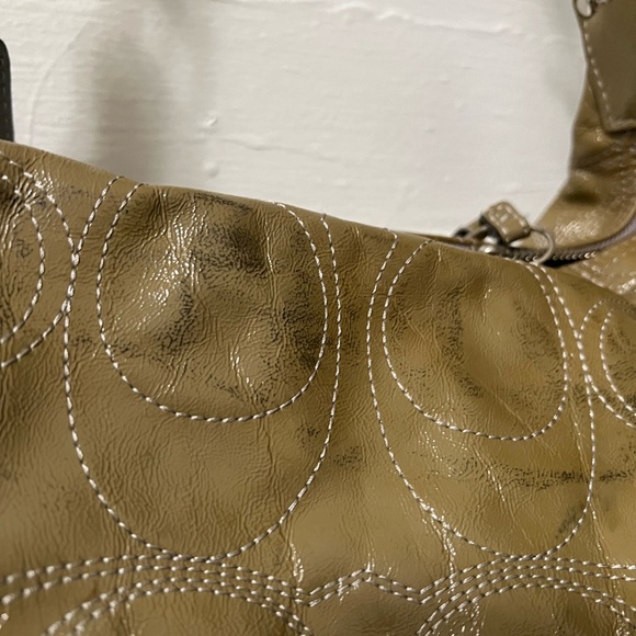 Coach Signature Logo Patent Hobo - Picture 4 of 6